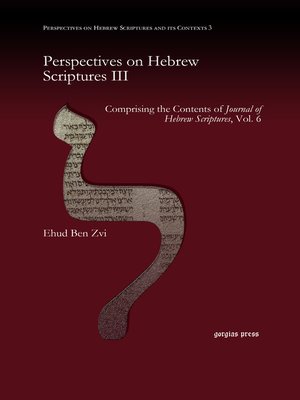 cover image of Perspectives on Hebrew Scriptures III